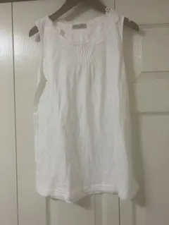 新品　Samansa Mos2 後ろパーツレース付ノースリーブ　タンクトップ