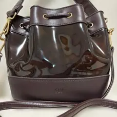 SLY ショルダービニールバッグ　べっ甲柄×ブラウンのサムネイル