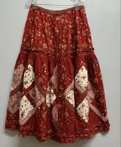 ツ*い様 ピンクハウス♪パッチワークスカート　赤