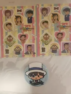 コナンカフェ 怪盗キッド 、コナン缶バッジ＋特典つき - メルカリ