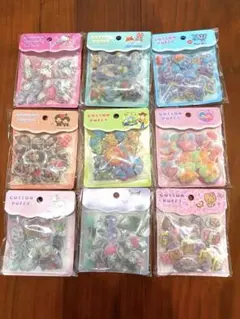 【新品】COTTON PUFFY シールフレーク 9種セット 定価4752円