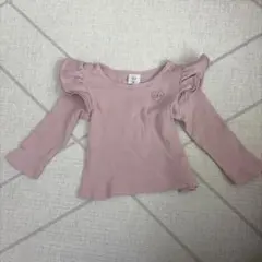 GAP女児フリル付き長袖トップス ピンク　12-18month