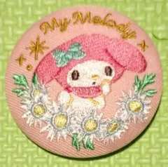 サンリオ 花言葉刺繍缶バッジ マイメロディ