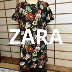 ZARA TRAFALUC 花柄 半袖ワンピースのサムネイル