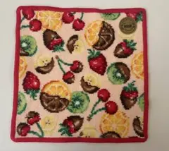 【新品未使用】フェイラーハンカチ チョコレート✖︎フルーツ柄