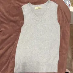 CAMPURE グレー ニットベスト Mサイズ