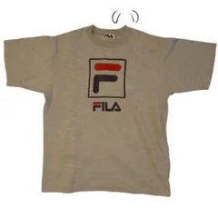 90s FILA ビッグロゴ刺繍 スウェット Tシャツ