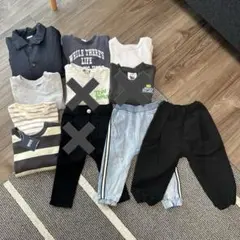 秋服　冬服　長袖トップス　長パンツ　子供服まとめ売り 9着