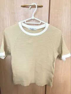 classicalelf 細ボーダー　Tシャツ　半袖　イエロー　Mサイズのサムネイル