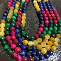 「B7266」5A ミックスタイガーアイ 6mm 1連