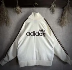 【人気カラー】adidas トラックジャケット ベージュ×ブラウンのサムネイル