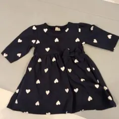 ハートの長袖ワンピース