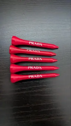 PRADA ゴルフティー 赤 5本セットのサムネイル