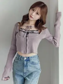 MISTREASS Pattern Knit Ensemble アイボリー - メルカリ