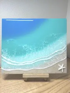 sunrise＊4号キャンバス 絵画 原画 風景画 海 夏 ハワイ 沖縄 人気