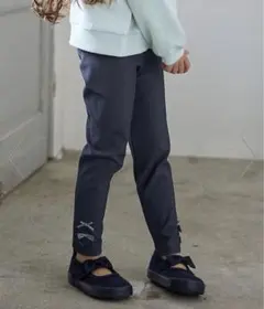 裾リボン 無地レギンス　anyfam anykids 140