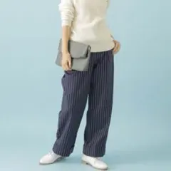 裾ダブルワイドパンツ/グレー/chocol raffine robe