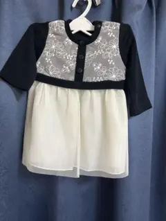 花柄長袖ワンピース 60-70cm