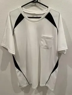 ホワイト ラグランスリーブ Tシャツ L
