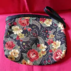 ☆レディース☆花柄布製ポーチ