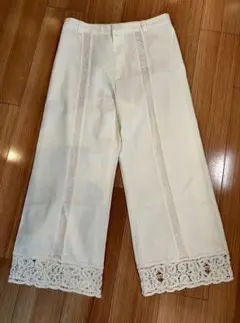 ZARA★ レース仕立てコットンパンツ☆GWセール♪最終お値下げ価格実施中☆