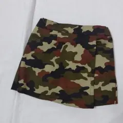 ラップキュロットパンツ 90cm 迷彩 カモフラ