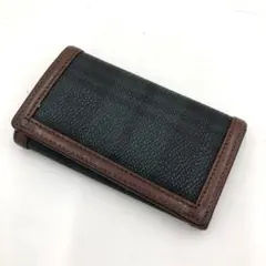 ポロラルフローレン 6連 キーケース ブラックウォッチ チェック レザー 茶