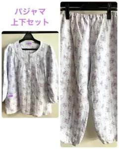 DEER GOOSEネグリジェ パジャマ上下セット キルト 花柄 薔薇バラ上品①のサムネイル