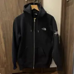 ノースフェイス　パーカー スクエアロゴフルジップ　Ｍ　美品　ネイビー