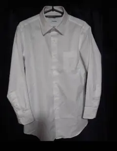 ユニクロ スーパーノンアイロンシャツ/レギュラー襟/長袖/M/ホワイト