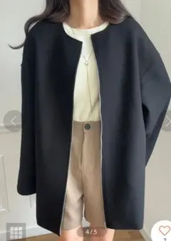 美品　ラウアー　ダブルジップボンディングジャケット 黒ゆったり　コート　サイズL