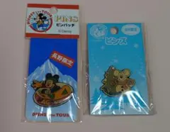 ディズニー　ピンバッジ　ミッキー　長野　信州　限定　スノーボード　雪だるま