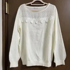 ✧レース切替 刺繍 ニット セーター✧