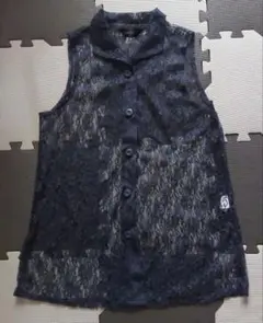 レース ベスト ジレ L ネイビー Grecot