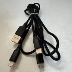 3in1 microUSB+Type-C+Lightning マルチ充電ケーブル