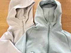 ユニクロ パーカー 160 2枚組 ウルトラストレッチドライスウェットフルジップ