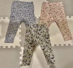 ユニクロ レギンス 花柄 80cm 3枚セット