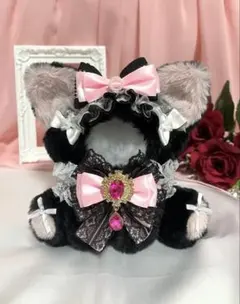 ぬい服 着ぐるみ にじぱぺっと 10cm 11cm おすわり うさぎ 青 黒