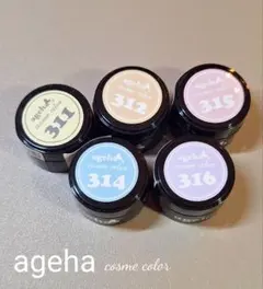 ageha ジェルネイルカラー パステル5色セット