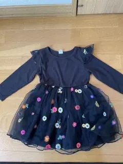 フラワー刺繍 ワンピース