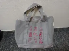 動物イラスト グレー キャンバストートバッグ