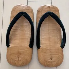 ■T3755■中古■男物　本畳　畳表　牛革底　高級雪駄■23.5cm