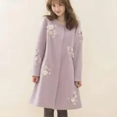 WILLSELECTION エアリークリーミー刺繍 ノーカラーコートのサムネイル