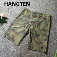 HANGTEN ハンテン　迷彩　グリーン　ハーフパンツ　LLサイズ