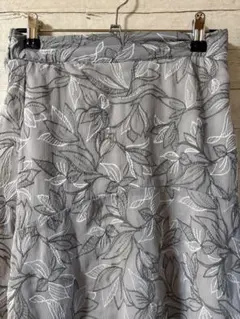 GRL ロングスカート　花柄　グレー