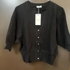 値下げ‼️LOWRYS FARM ブラックカーディガン　半袖　新品未使用
