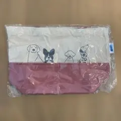 犬イラスト付きキャンバスバッグ