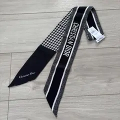 Christian Dior ミッツァ リボン　スカーフ 千鳥格子 ブラック 2025年最新】dior スカーフ 千鳥の人気アイテム - メルカリ