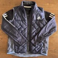 adidas ベスト&長袖Tシャツ セット 紺 ジュニア150