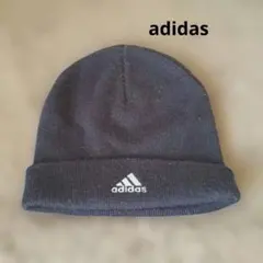 adidas キッズダークブルー ニット帽